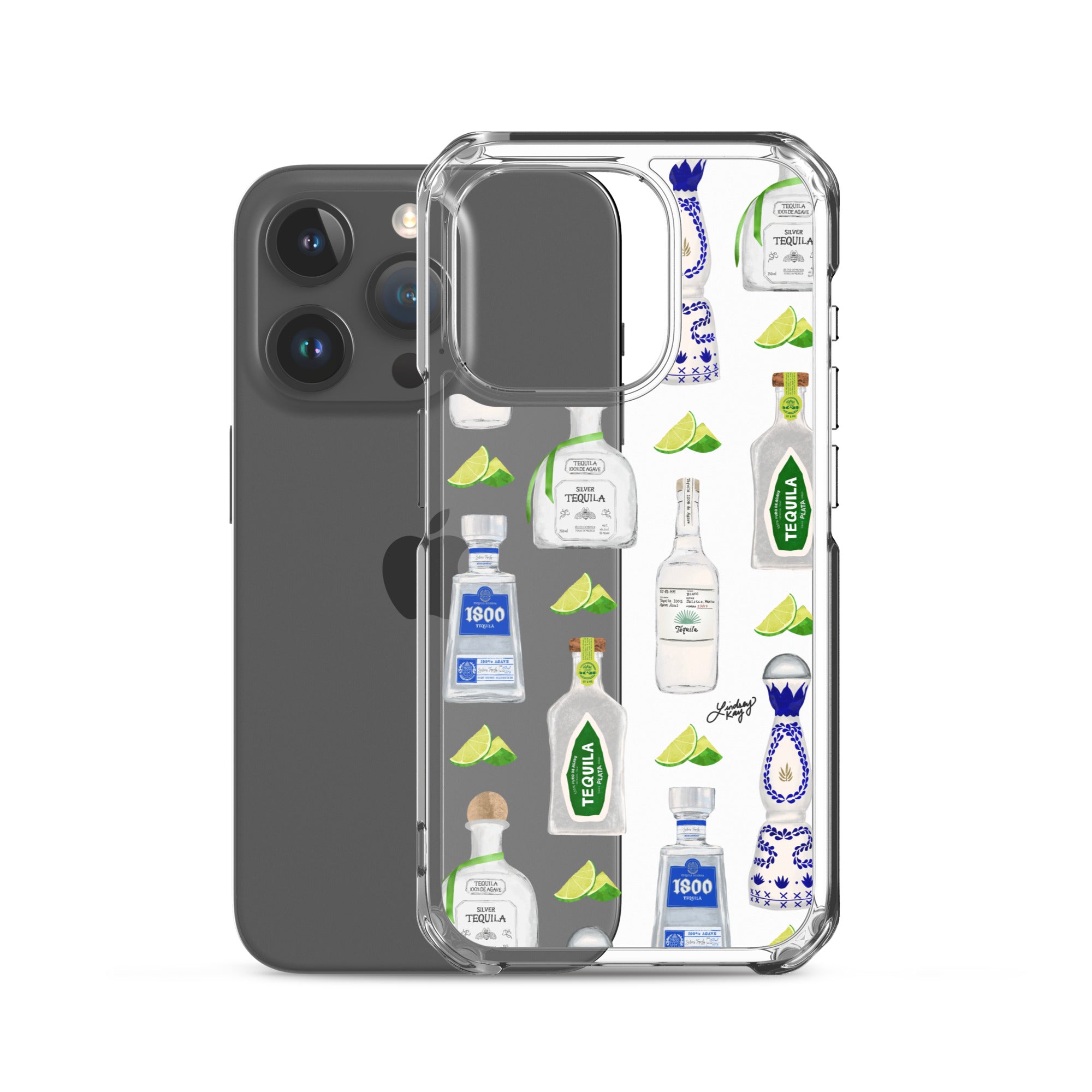 Ilustración de botellas de tequila - Funda transparente para iPhone®